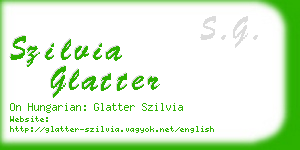 szilvia glatter business card